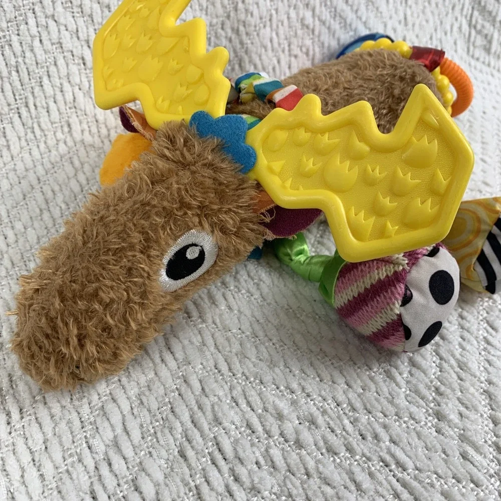 Lamaze Mortimer The Moose Play And Grow Rattle‎ Teether Squeaker Activity Toy